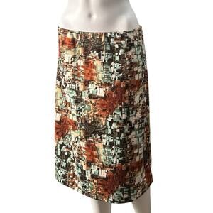 Betsey Johnson Mix-Up Boho Pencil Skirt Elastic Waist Knee Length Stretch Sz xL